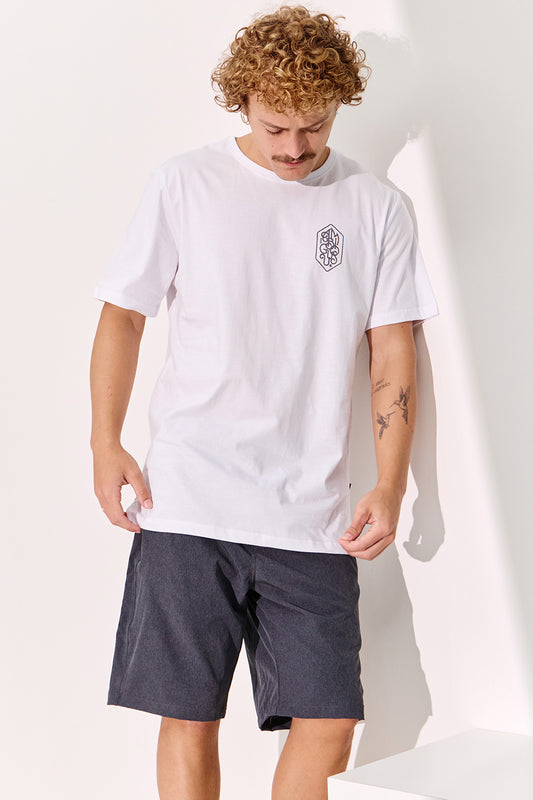 Camiseta Masculina Estampada Meia Malha Ambiguous